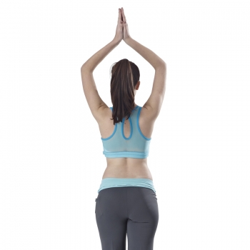 Yoga Workout clothes(Sexy Blue Silk Mesh vest+Trousers)